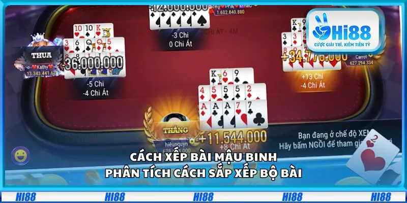 Cách xếp bài mậu binh: Phân tích cách sắp xếp bộ bài