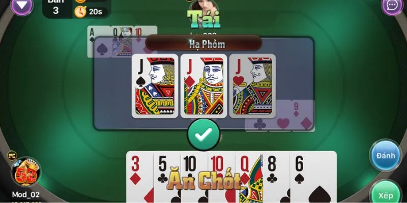 Cách sắp xếp bài tối ưu trong phỏm 